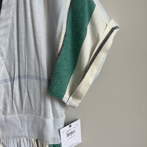 O'Neill Reid-Light Blue Multi Stripe Midi Dress Medium NEW - Picture 7 of 10